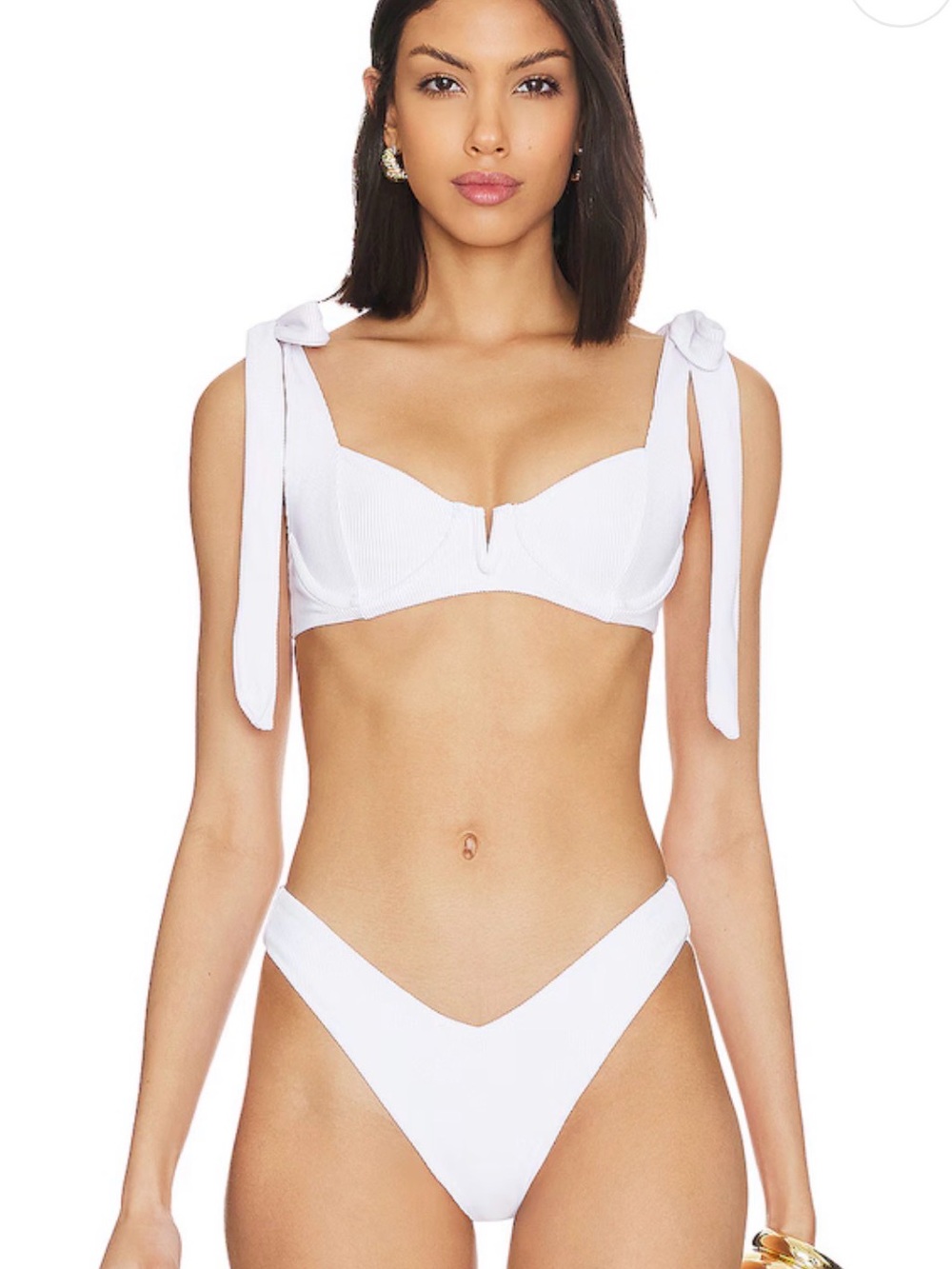 NEW Beach Riot Blair Bikini Top White Size M